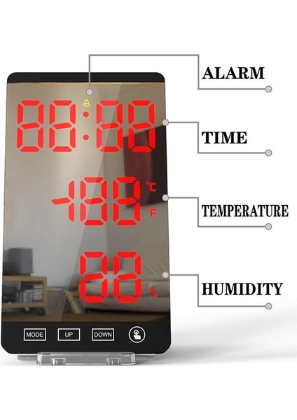 Akıllı Dijital Ekran Termohigrometre Elektronik Hava Saati Elektronik Masaüstü Masa Çalar Saat Zamanlama Ekipmanları Ev Yatak Odası Süslemeleri (Yurt Dışından) modelleri
