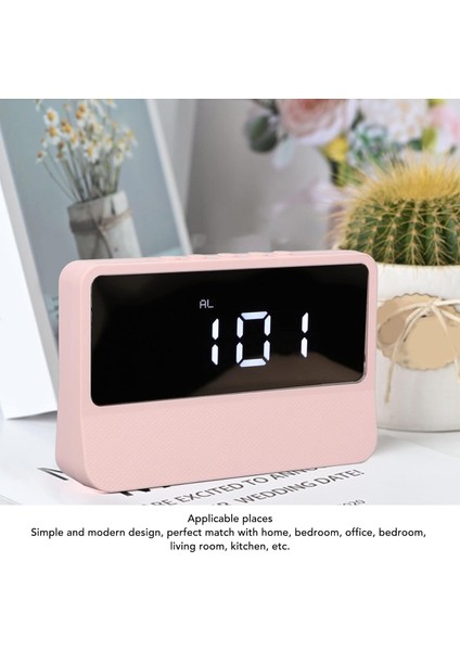 LED Saat, USB Güç Kaynağı Sıcaklık Göstergesi Yüksek Çözünürlüklü Ekran 2 Seviye Parlaklık Elektronik Çalar Saat Ofis Için Erteleme Aynası (Yurt Dışından) modelleri