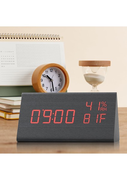 Dijital Çalar Saat, Elektronik LED Zaman Göstergeli Ahşap Çalar Saat, Elektrikli Masa Saati 3 Alarm Ayarı, Parlaklık Kısıcı, Yatak Odası Için Ayarlanabilir Alarm Sesi, Başucu (Yurt Dışından) fiyatları