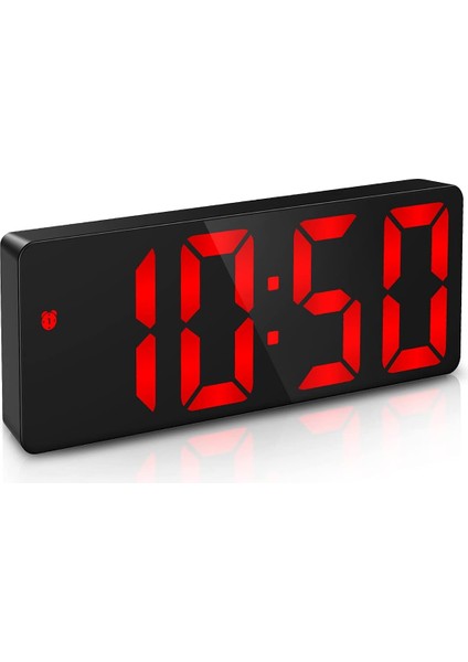 LED Çalar Saat, Dijital Çalar Saat, Ertelemeli Büyük Ekran LED Masa Saati, 3 Ayarlanabilir Parlaklık, Yatak Odası, Ofis, Kırmızı Için USB Şarj Bağlantı Noktaları (Yurt Dışından)
