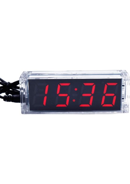 Adet Renkli Dijital Saat Kitleri LED Konuşan Saat Dıy Kiti Bileşen Kiti Elektronik Saat Kaynak Deneyi (Kırmızı) (Yurt Dışından)