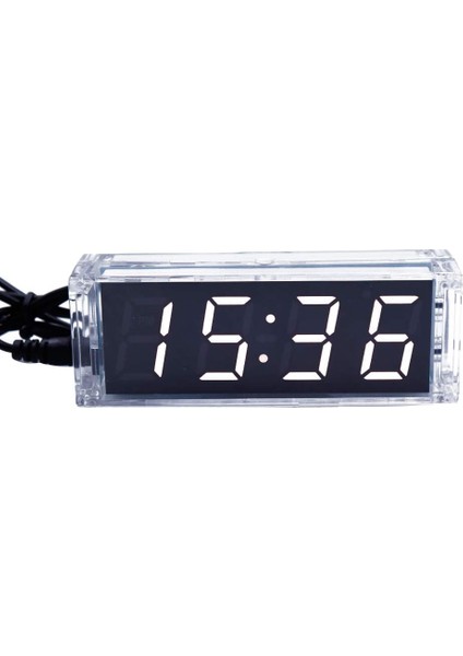 1 Adet Renkli Dijital Saat Kitleri LED Konuşan Saat Dıy Kiti Bileşen Kiti Elektronik Saat Kaynak Deneyi (Beyaz) (Yurt Dışından)