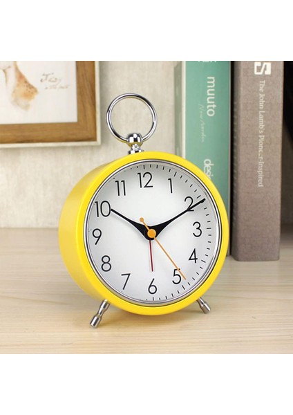 Gece Işıklı Analog Çalar Saat, Metal Retro Masa Saati Çocuklar Için Pille Çalışan Saat, Yatak Odası, Yatak Başı, Oturma Odası Dekoru (Yurt Dışından) modelleri