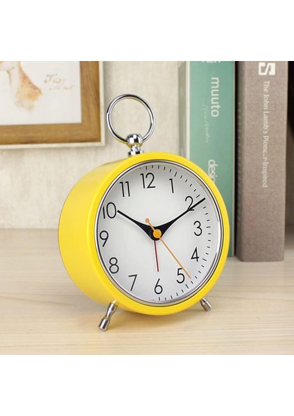 Gece Işıklı Analog Çalar Saat, Metal Retro Masa Saati Çocuklar Için Pille Çalışan Saat, Yatak Odası, Yatak Başı, Oturma Odası Dekoru (Yurt Dışından) fırsatları