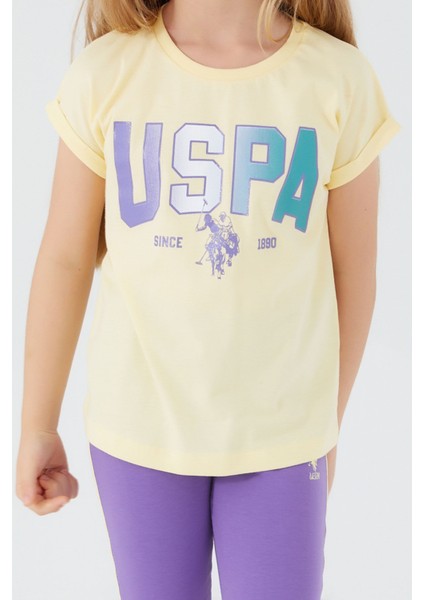 Shapeless Writing Açık Sarı Kız Çocuk Bermuda Takım fırsatları