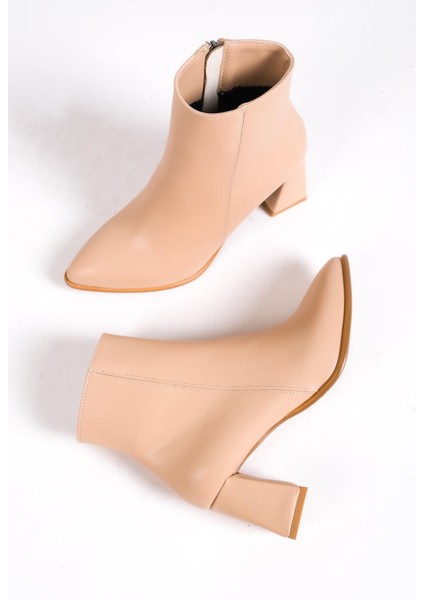 Kairobi Ten Mat Kalın Topuklu Klasik Bot