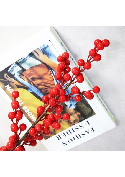 Yapay Dal Kokina 85 cm Kırmızı Büyük Boy Yılbaşı Çiçeği