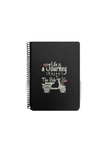 Liz Spiralli Defter Siyah 14X20 40 Yp 120 gr