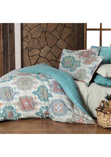 Nima Yeşil Çift Kişilik Pamuk Flanel (Pazen) Nevresim Takımı fiyatları