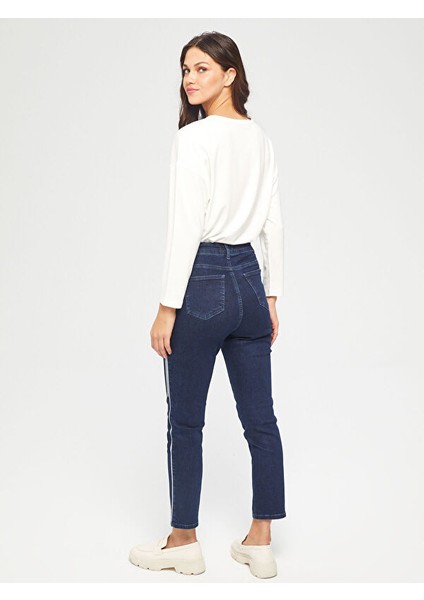 Yanı Şerit Detaylı Slım Fit Jean Pantolon 67351 modelleri