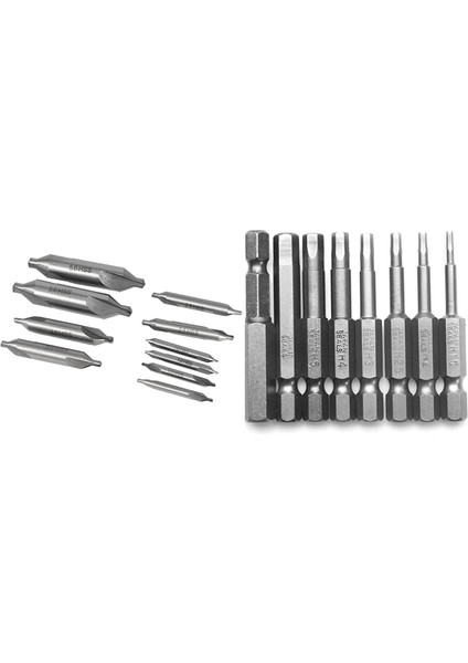 8 Adet 1/4 Inç Tornavida Uçları Altıgen Manyetik 50MM ile 10 Adet Kombine Havşa Uçları 60 Derece Merkezi Matkap Seti (Yurt Dışından)