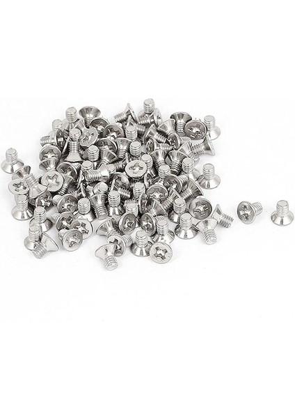 M3 x 5mm Çapraz Düz Başlı Havşa Cıvata Makine Vidaları 100 Adet (Yurt Dışından)