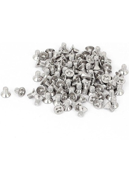 M3 x 5mm Çapraz Düz Başlı Havşa Cıvata Makine Vidaları 100 Adet (Yurt Dışından)