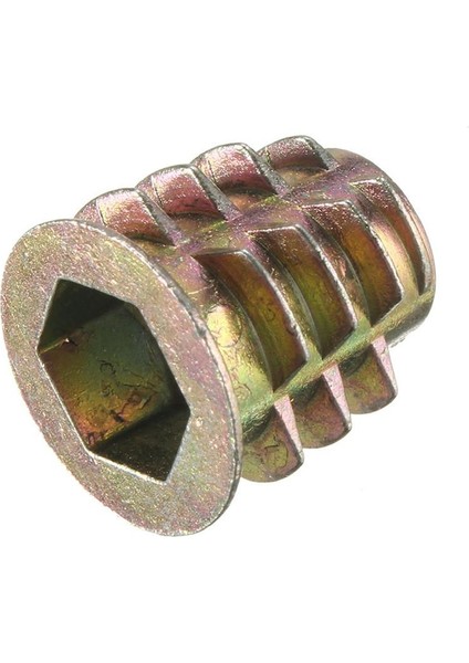 M8 Çinko Filettato Hex Tahrik Başlığı Fissaggio Tipo Legno Diavolo Inserto Somunları (Yurt Dışından)