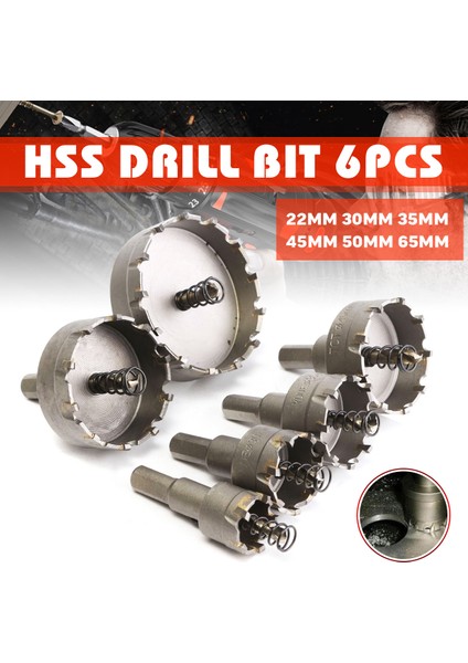 Popüler 6 Adet 22-65MM Karbür Ucu Tct Matkap Ucu Delik Testere Seti Matkap Kesici Metal (Yurt Dışından) fiyatları