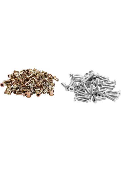 100 Adet M3X9MM Havşa Başlı Kör Perçin Somunları ve 50 Adet M3 x 12MM Metrik Altıgen Soket Başlı Vida Cıvataları (Yurt Dışından)