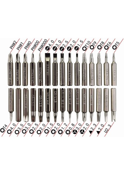 31'i Bir Arada Değiştirilebilir Tornavida Seti Mini Elektronik Tamir Aletleri 7389C (Yurt Dışından) fırsatları