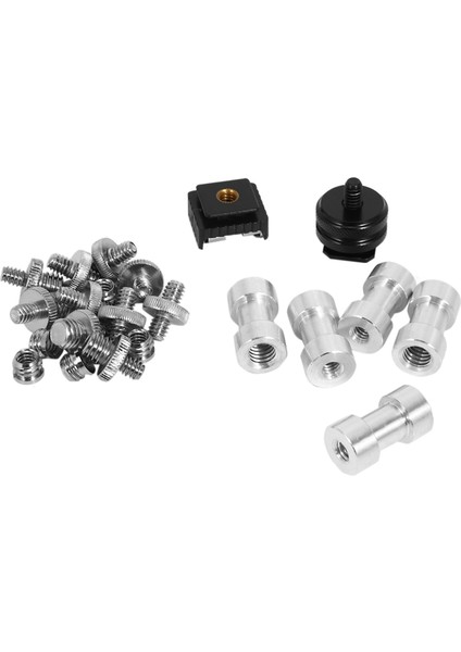 Kamera Vidası, 22 Adet 1/4 Inç ve 3/8 Inç Dönüştürücü Dişli Vidalar Adaptör Dağı Kamera Sıcak Ayakkabı Montajı - Kamera/tripod/monopod/ışık Standı Için 1/4 Set (Yurt Dışından) fiyatları