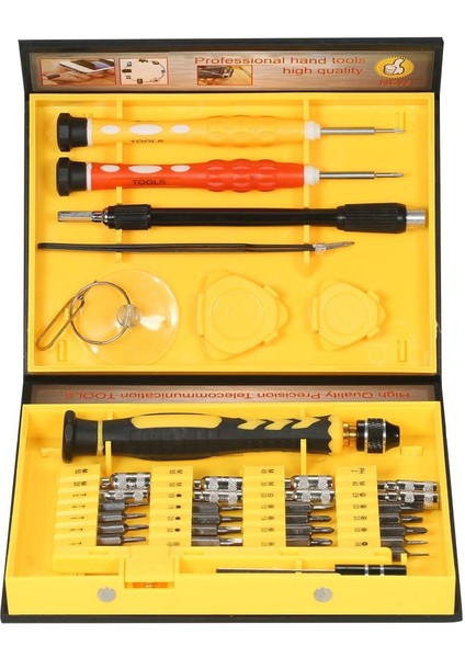 38 In 1 Çok Fonksiyonlu Hassas Telekomünikasyon Aracı Torx Hex Oluklu ve Phillips Tornavida Seti Cep Telefonu Laptop Için Onarım Aletler Kiti (Yurt Dışından)