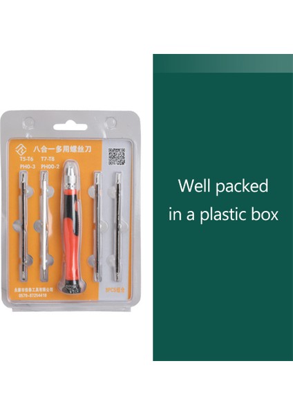 Kkmoon 8'i 1 Arada Tornavida Seti Tornavida 8 Tip Uçlu Çok Fonksiyonlu Tornavida Seti Ev Tamir Aracı (Yurt Dışından)