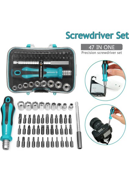 En Iyi Alet Penggong 8125B 47 In 1 Soket Sürücü Anahtarı Hassas Tornavida Onarım Aracı Seti (Yurt Dışından)