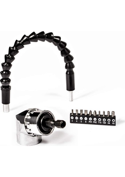 Tornavidalar Için 3x, 295 mm Esnek Mil ve 3 Adet 1/4 Inç Altıgen Saplı Manyetik Uç Tutucu Hızlı Değiştirme Uzatma Çubuğu (Yurt Dışından) fiyatları