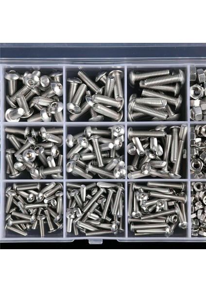 500 Adet M2/m3/m4 Paslanmaz Çelik Altıgen Soket Cıvata ve Somun Seti Bağlantı Elemanı Donanım Altıgen Başlı Başlık Vidası Düz Yıkama Seti Aracı Saklama Kutusu ile (Yurt Dışından)