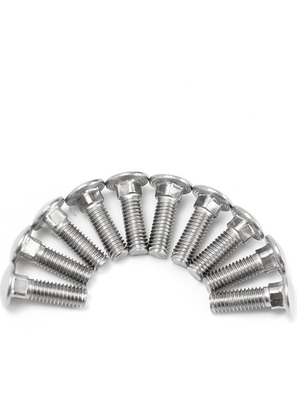 10 Adet M6 Paslanmaz Çelik 304 Taşıma Cıvataları Araçları Dıy Kafa Metrik Vidalar 20MM (Yurt Dışından)