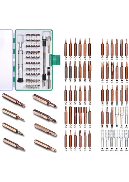 60 Bit Manyetik Tornavida Seti ile 64'ü 1 Arada Hassas Tornavida Seti Cep Telefonu Pc ve Diğer Elektronik Cihazlar Için Esnek Şaftlı Profesyonel Elektronik Onarım Aracı (Yurt Dışından)