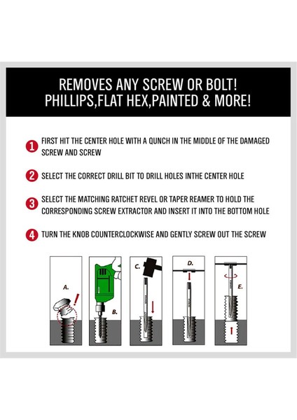 6 Adet/takım Hasarlı Vida Çıkarıcı Kolay Çıkış Kırık Vida Cıvata Kılavuzu Sökücü Kiti (Yurt Dışından) indirimleri