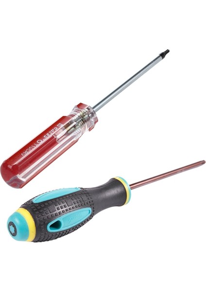 1 Adet T10 3mm Manyetik Uçlu Plastik Kavrama Torx Güvenlik Tornavida Şeffaf Kırmızı ve 1 Adet Kaymaz Saplı Kavrama 100MM Uzun T25 Torx Noktalı Manyetik Uçlu Tornavida (Yurt Dışından) fiyatları