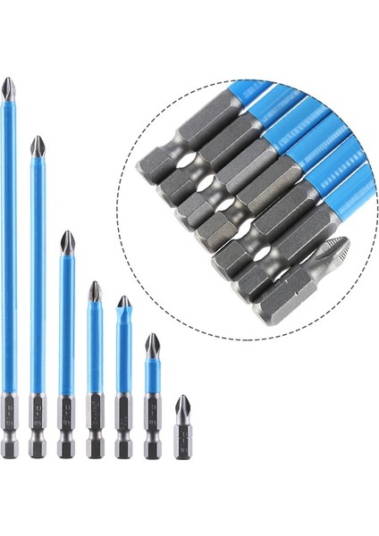 Dası 7 Adet/takım 25-150 mm Çapraz Kaymaz Uçlar Ph2 Kaymaz Elektrikli Tornavida Bit Manyetik El Aletleri Uçları Hassas Hex Shank (Yurt Dışından) fırsatları
