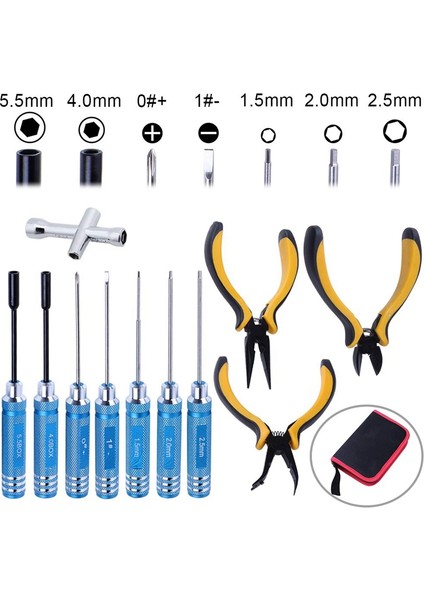 11 In 1 Profesyonel Çok Rc Alet Takımı Kutu Seti Tornavida Pense Anahtarı Onarım Rc Araba Için Multicopter Uçak Tekne (Yurt Dışından) modelleri