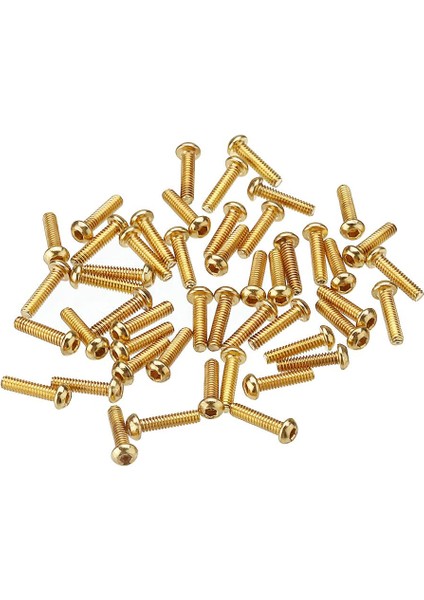 50 Adet 12.9 Sınıf Titanyum Kaplama Yarı Dairesel Kafa Altıgen Aletler Dıy Vidalar M2 * 8 (Yurt Dışından)
