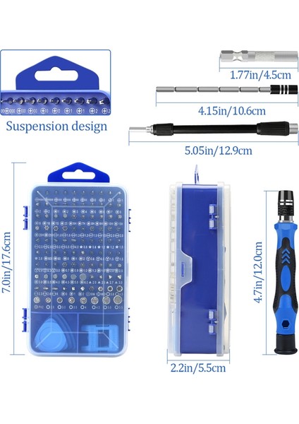 117-IN-1 Tornavida Seti Izle Gözlük Onarım Aracı Kiti Bilgisayar MacBook Dizüstü Tablet iPhone Ps5/ps4/xbox (Yurt Dışından)