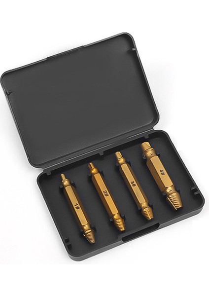 Ma 4pcs S2 Hasarlı Tornavida Çıkarıcı Kiti Kırık Çelik Cıvata Vida Sökücü-Gümüş (Yurt Dışından)