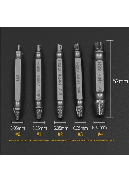 Ma 4pcs S2 Hasarlı Tornavida Çıkarıcı Kiti Kırık Çelik Cıvata Vida Sökücü-Gümüş (Yurt Dışından) modelleri