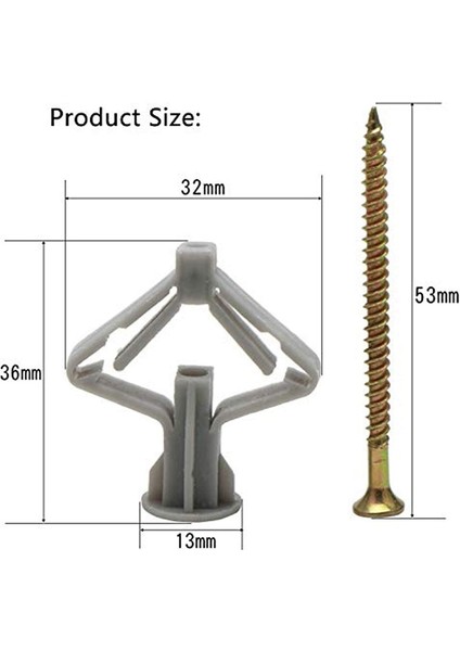 100 Adet Alçıpan Ankraj Seti Alçıpan ve Içi Boş Duvar Ankrajı Ortt Kiti Duvar Ankraj Kancaları ve Içi Boş Kapı Geçiş Ankrajı (Yurt Dışından) fırsatları