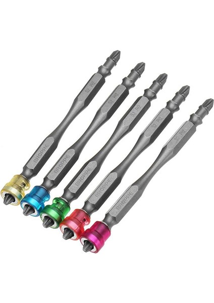 Broppe 5 Adet 100MM Manyetik Ph2 Araçları Dıy Tornavida Uçları Abs Halka 1/4 Inç Hex Shank Alçıpan Tornavida (Yurt Dışından)