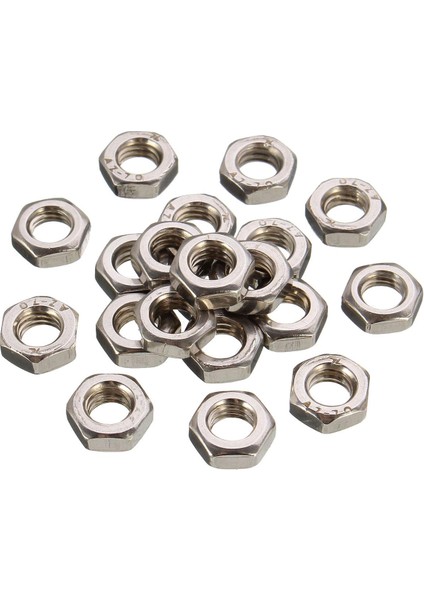 M6 Paslanmaz Çelik Aletler Dıy Altıgen Tam Somunlar Metrik Kaba Adım Cıvata Vidalarına Uygun (Yurt Dışından)