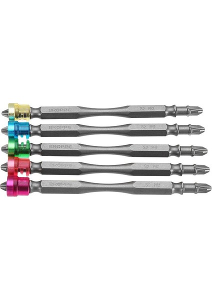 Broppe 5 Adet 100MM Manyetik Ph2 Araçları Dıy Tornavida Uçları Abs Halka 1/4 Inç Hex Shank Alçıpan Tornavida (Yurt Dışından) modelleri