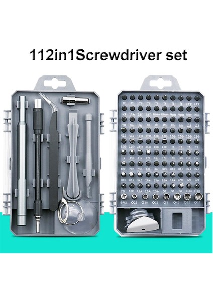 112 Adet Hassas Tornavida Seti Onarım Aracı Kiti iPhone Mac iPad Tablet Dizüstü Bilgisayar Gözlük Izle Pc Kamera (Yurt Dışından)