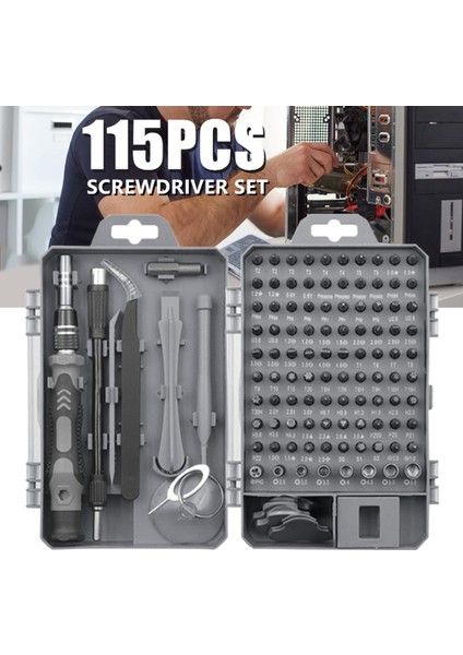 115 In 1 Tornavida Seti Hassas Alet Telefon Bilgisayar Tablet Ipad Tamir Araçları Çok Fonksiyonlu Mini Tornavida Uçları (Yurt Dışından)