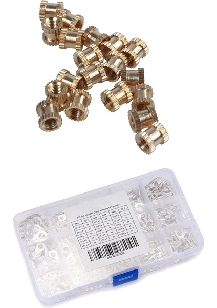 395 Adet Parça: 20 Adet M3 Iç Dişli Tırtıllı Gömülü Somunlar ve 375 Adet Yalıtımsız Halka Çatal U Tipi Terminaller (Yurt Dışından) modelleri