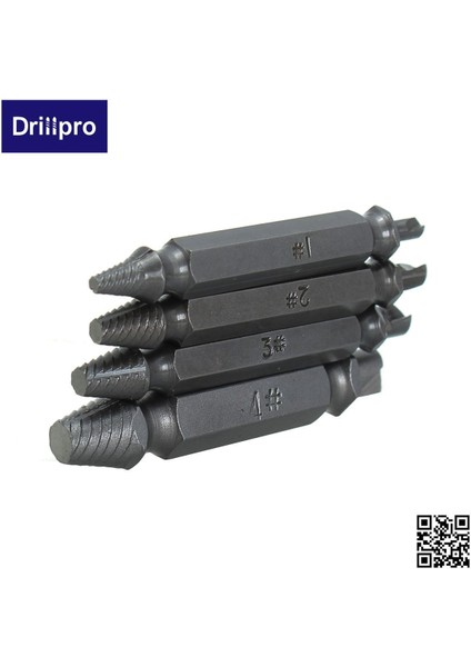 Aksesuar Drillpro 4 Adet Vida Çıkarıcı Matkap Uçları Kılavuz Seti Kırık Hasarlı Cıvata Sökücü Hız Çıkışı (Yurt Dışından) indirimleri