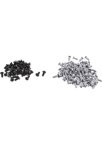 150 Adet M3X8MM Havşa Vidalar: 100 Adet Dişli Phillips Düz Başlı Havşa Cıvata Vidaları ve 50 Adet 10.9 Karbon Çelik Havşa Başlı Altıgen Soket Vida (Yurt Dışından)