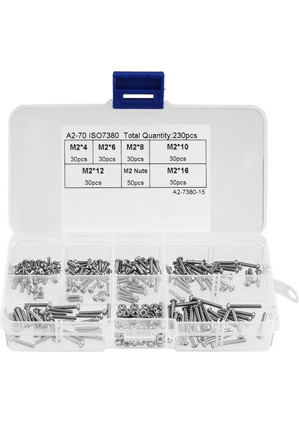 2 Takım Altıgen Soket Düğme Başlığı Cıvata Vidaları Somun Seti, M3 M4 M5 ve M2 (Yurt Dışından) modelleri
