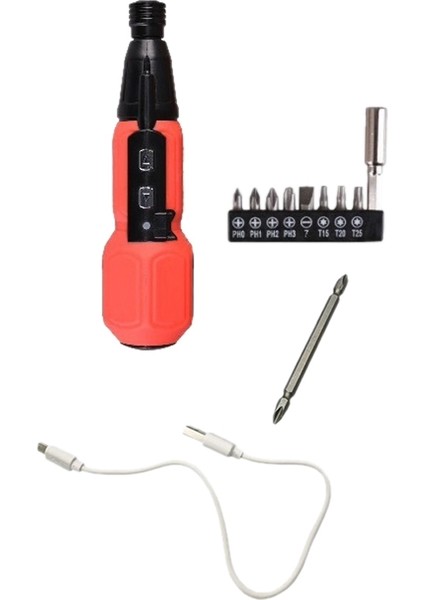 Elektrikli Şarj Edilebilir Tornavida 3.6V 900MAH Li-Ion Mini Şarj Edilebilir Tornavida, 8 Tornavida Uçlu (Yurt Dışından)