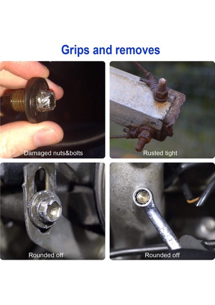 13 Adet Darbe Hasarlı Cıvata Somun Vida Sökücü Çıkarıcı Soket Aracı Kiti Temizleme Seti Cıvata Somun Vida Temizleme Lokma Anahtar (Yurt Dışından)