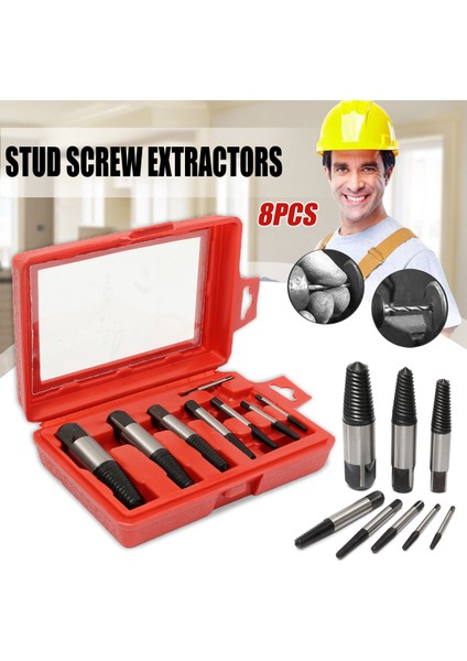 Araçlar 8 Adet Temizleme Vidası Alet Seti Kırık Hasarlı Vida Cıvata Saplama Çıkarıcı Temizleme Aleti Kiti (Yurt Dışından)